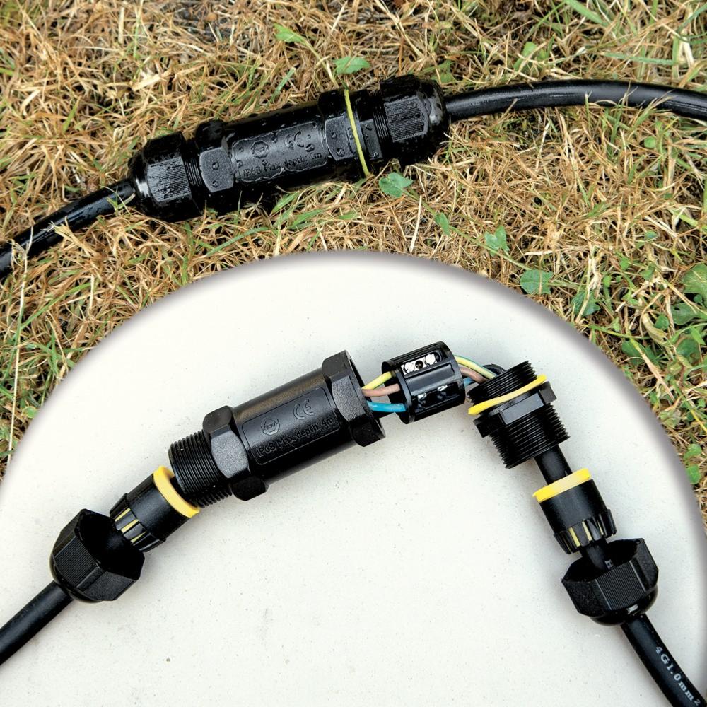 200pcs connecteur étanche, connecteurs de câble remplis de résine  Connectant des pinces pour la tondeuse à gazon robotique de jardin et  d'extérieur 